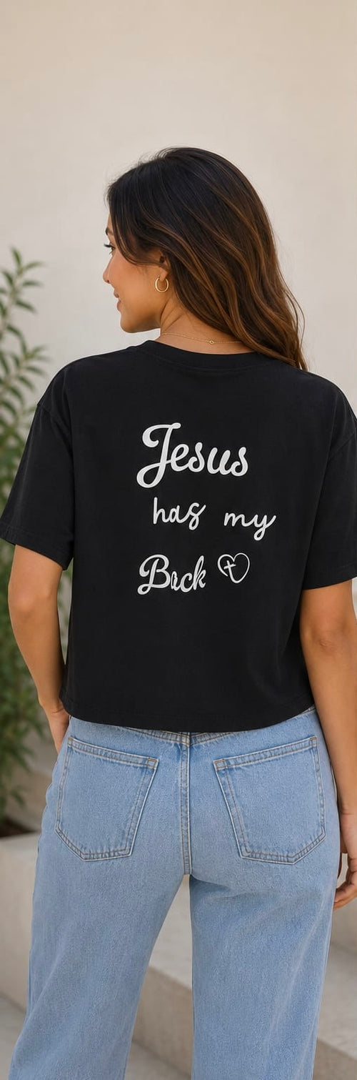 Crop top Jesus has my back